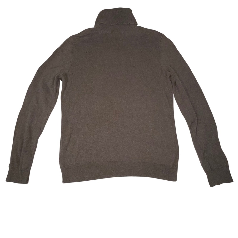 Lauren Ralph Lauren Silk Blend Turtleneck Sweater Womens Large Brown Soft Knit